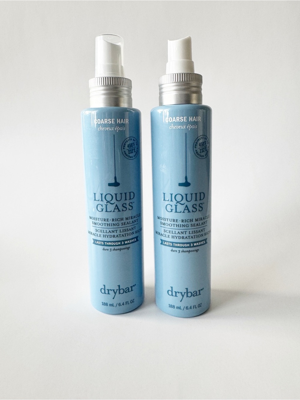 2  x Dry bar liquid glass miracle smoothing sealant